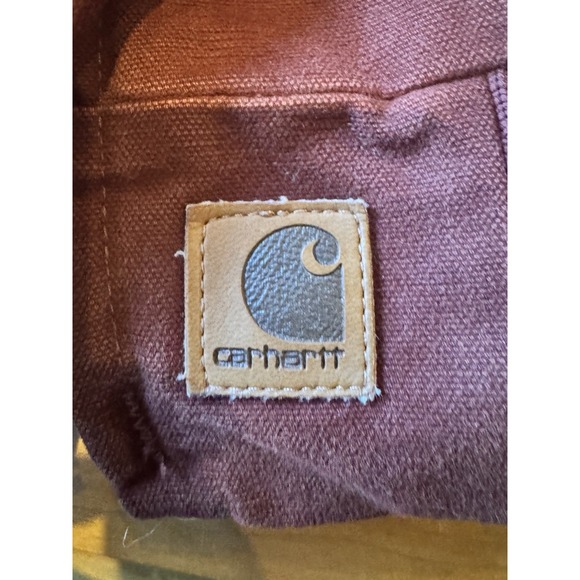 Carhartt Vintage Santa Fe Red Clay Men's Work Coat X-Large Tall Quilted Flannel - Picture 12 of 14